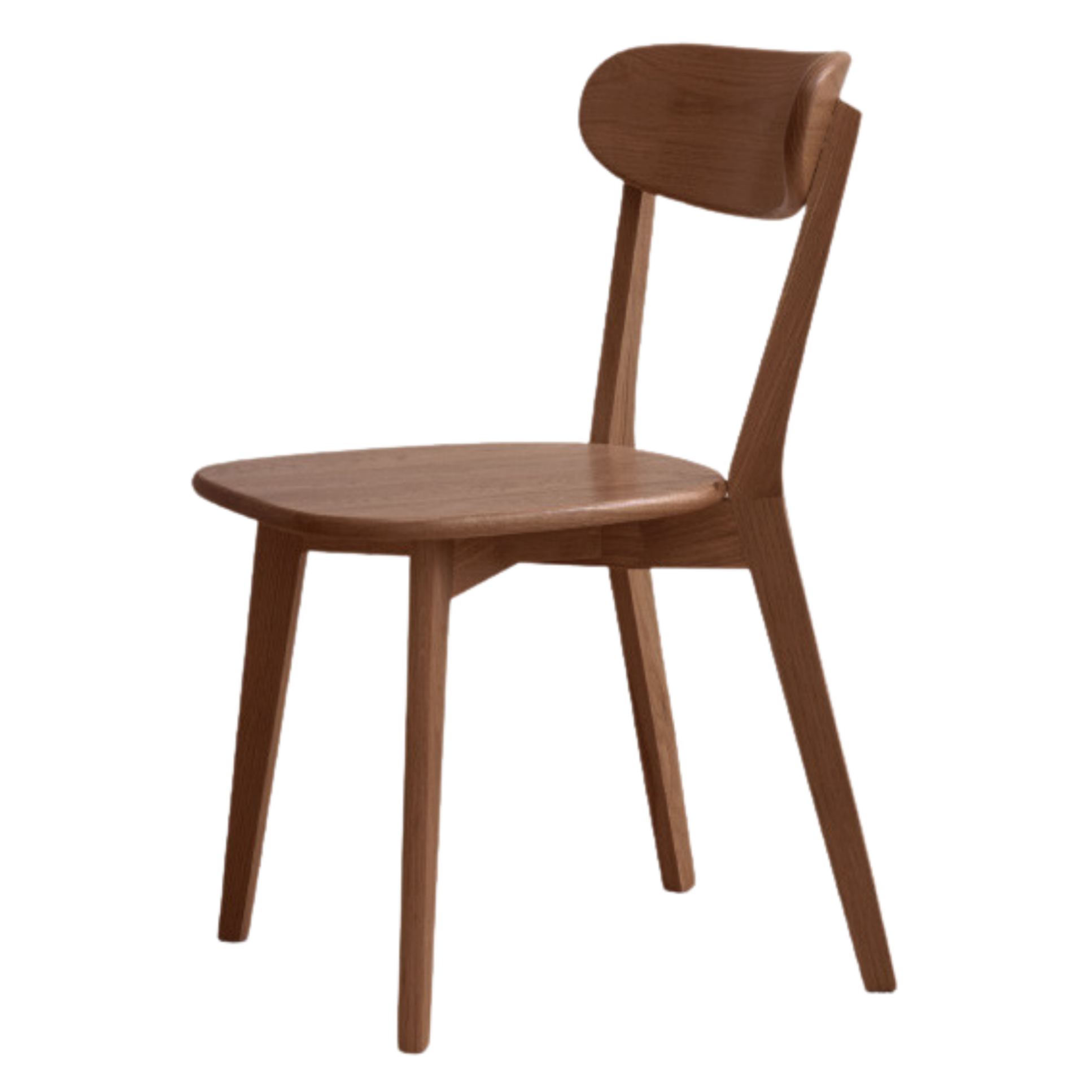 Ash, Oak, Beech, Cherry Solid Wood Curved Backrest Dining Chair