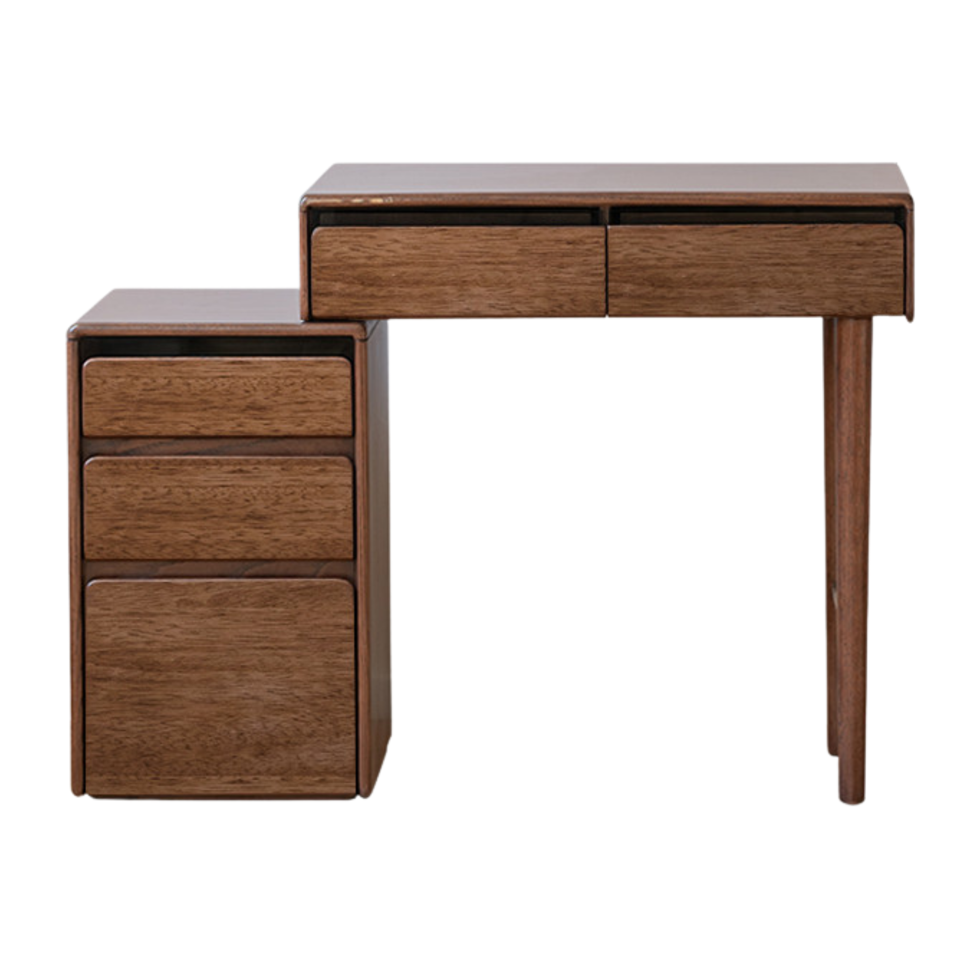 Black Walnut, Oak, Sandalwood Solid Wood Retractable Dressing Table