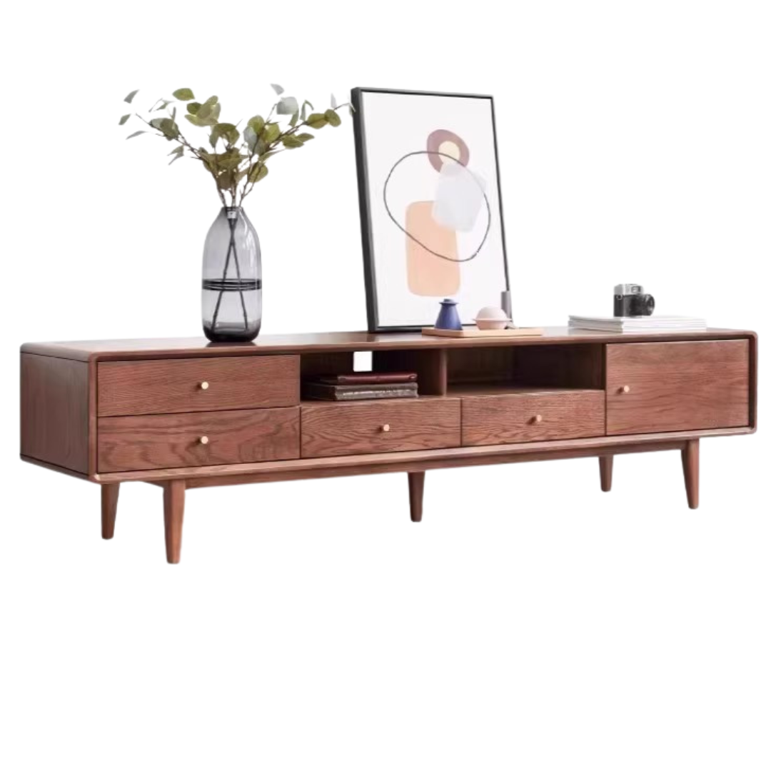 Oak Solid Wood Nordic Modern TV Stand