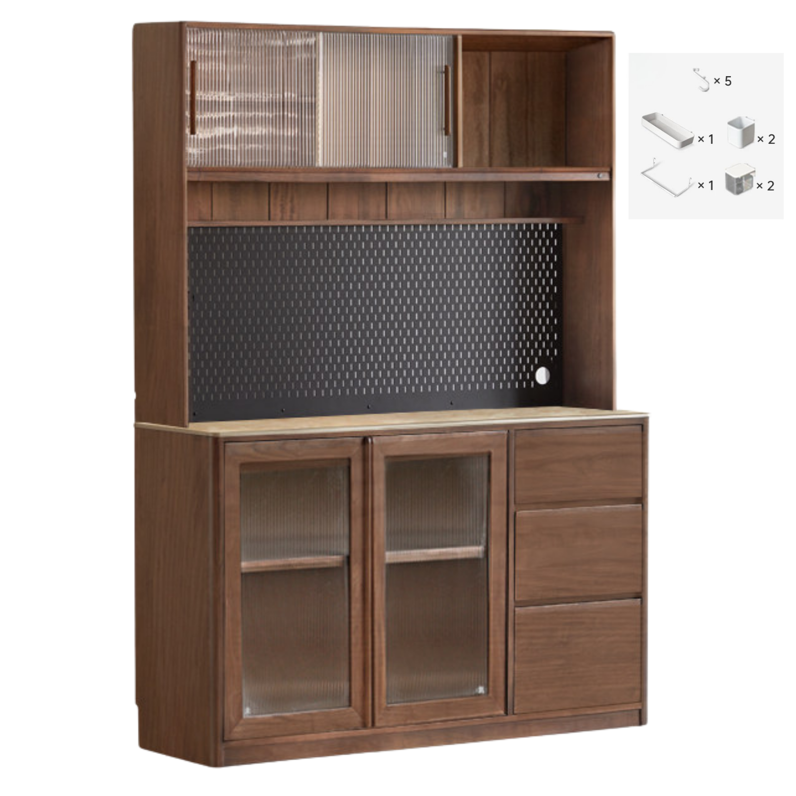 Sandalwood, Ash, White Ash Solid Wood Rock Board Modern Sideboard