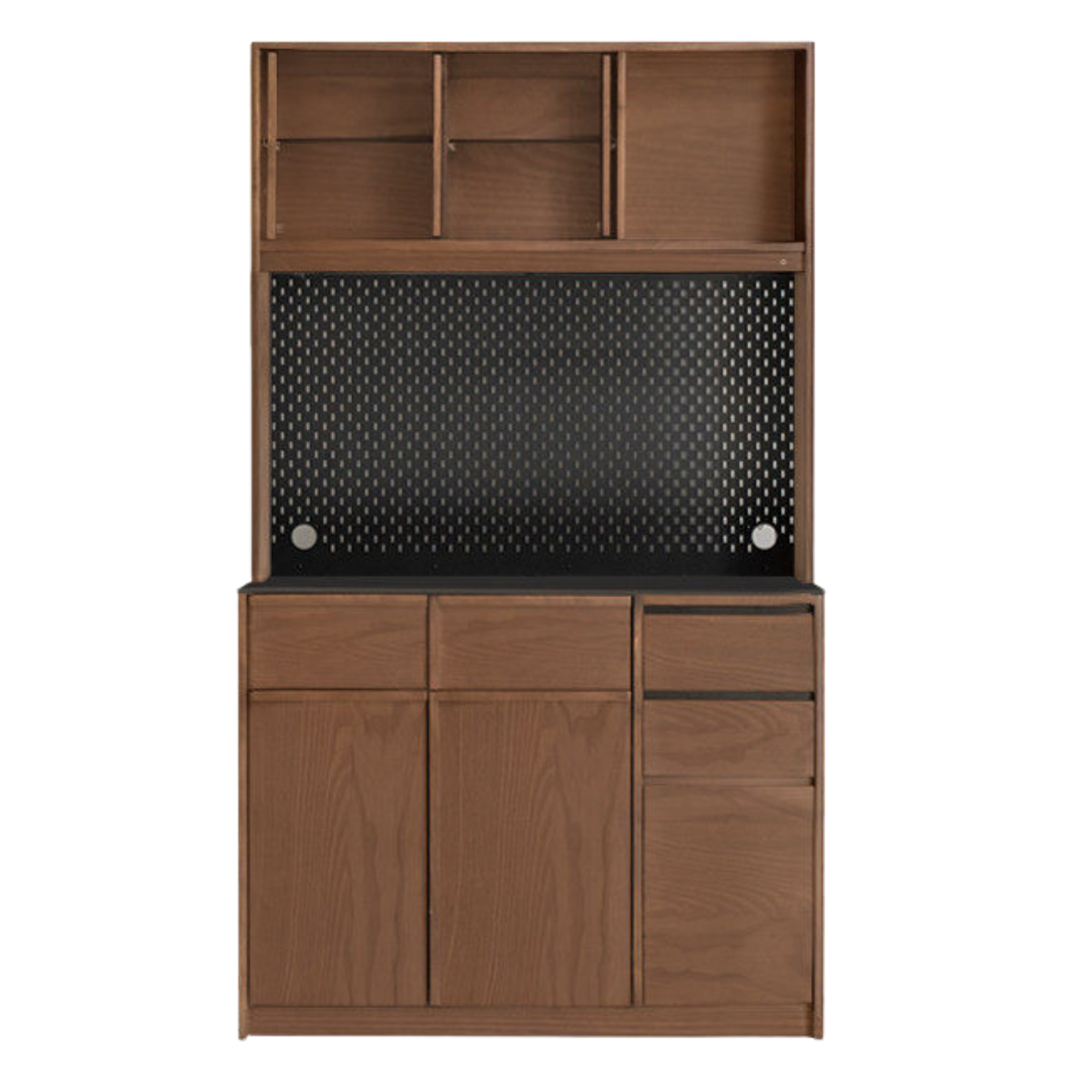 Black Walnut, Sandalwood, Ash Solid Wood Dining Cabinet Antique Style Rock Board