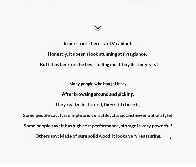 Oak, Solid Rubberwood Modern TV Stand