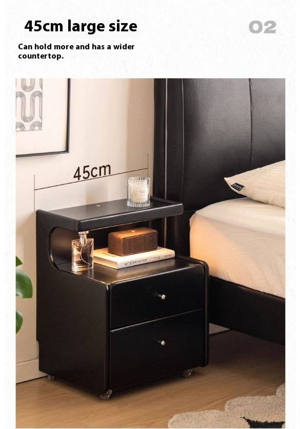 Solid RubberWood Multi Functional Nightstand.