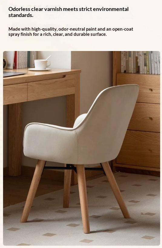 Beech Solid Wood Technological Cloth Soft Back Chair
