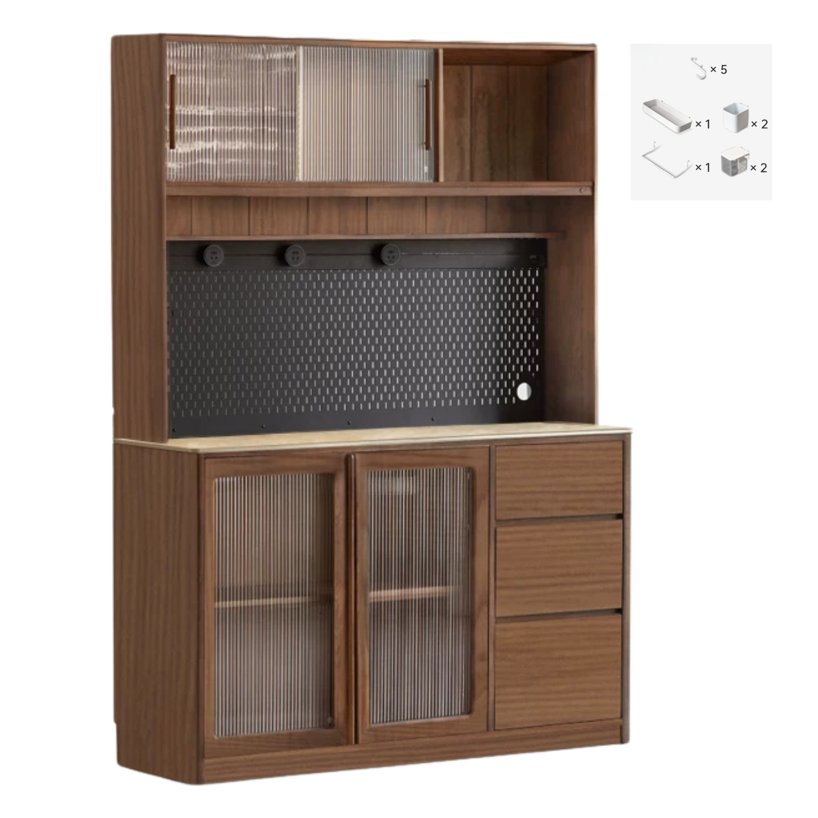 Sandalwood, Ash, White Ash Solid Wood Rock Board Modern Sideboard