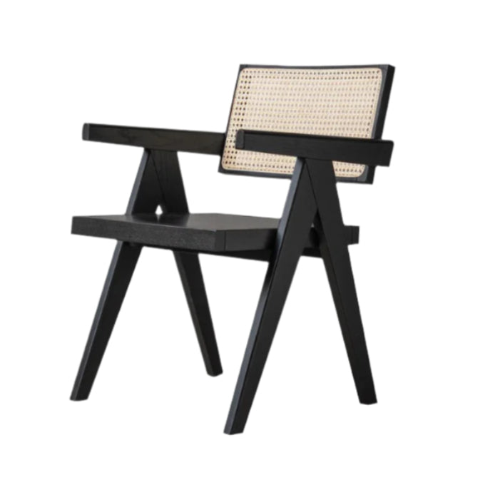 Cherry, Oak, Wax Solid Wood Light Luxury Leisure Dining Chair
