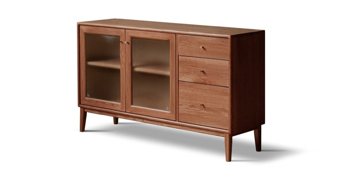 Oak solid wood sideboard cabinet"