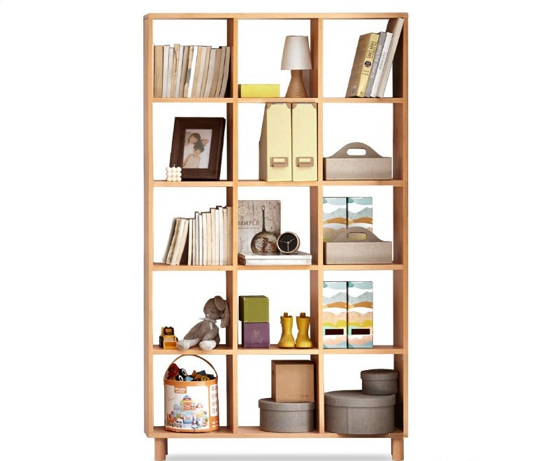 Beech, Oak Solid Wood Bookshelf Bookcase Free Combination