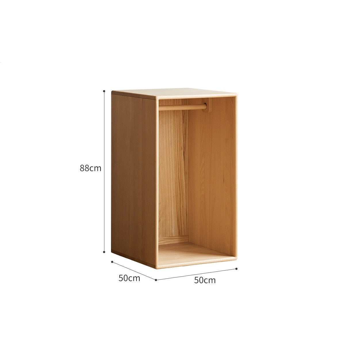 Beech, Rubber Solid Wood Children's Wardrobe,Combination Storage Cabinet