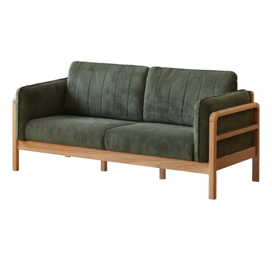 Oak Solid Wood Narrow Fabric Sofa