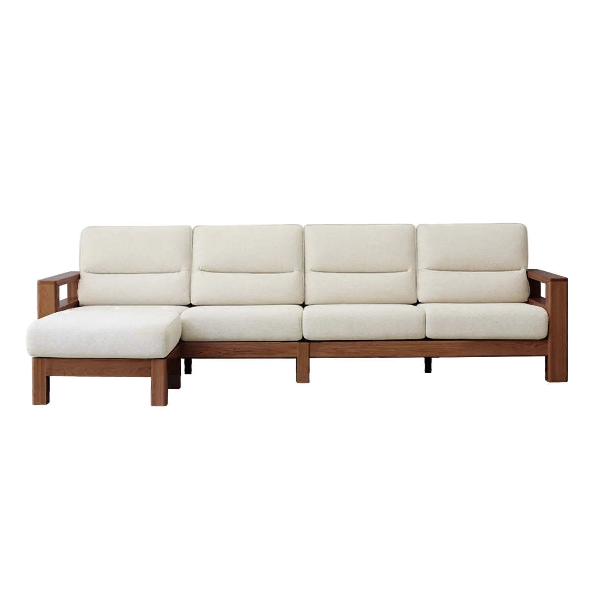 Ash, Black Walnut Solid Wood Oversized Sofa