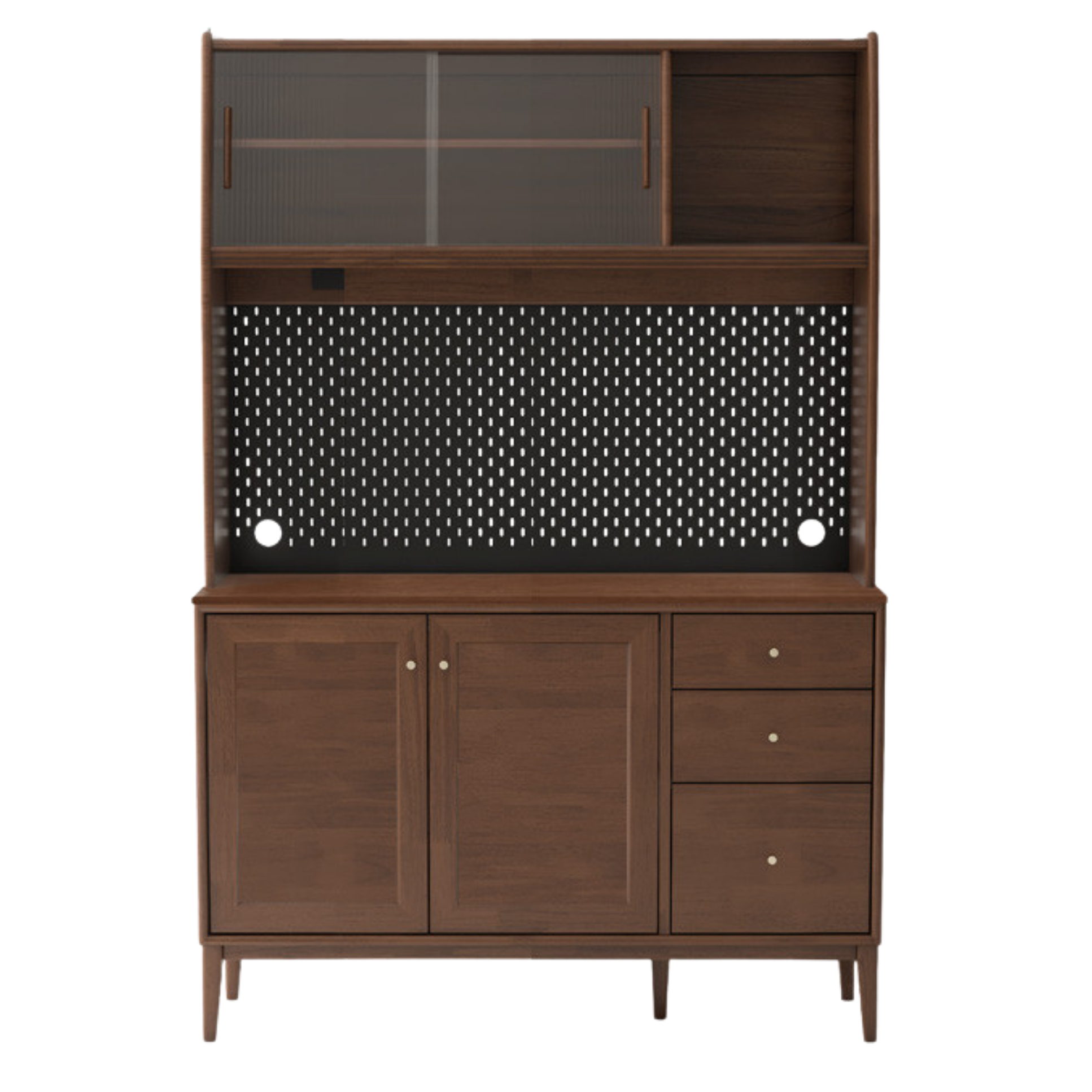 Oak Solid Wood, Solid Rubberwood Modern Dining Sideboard