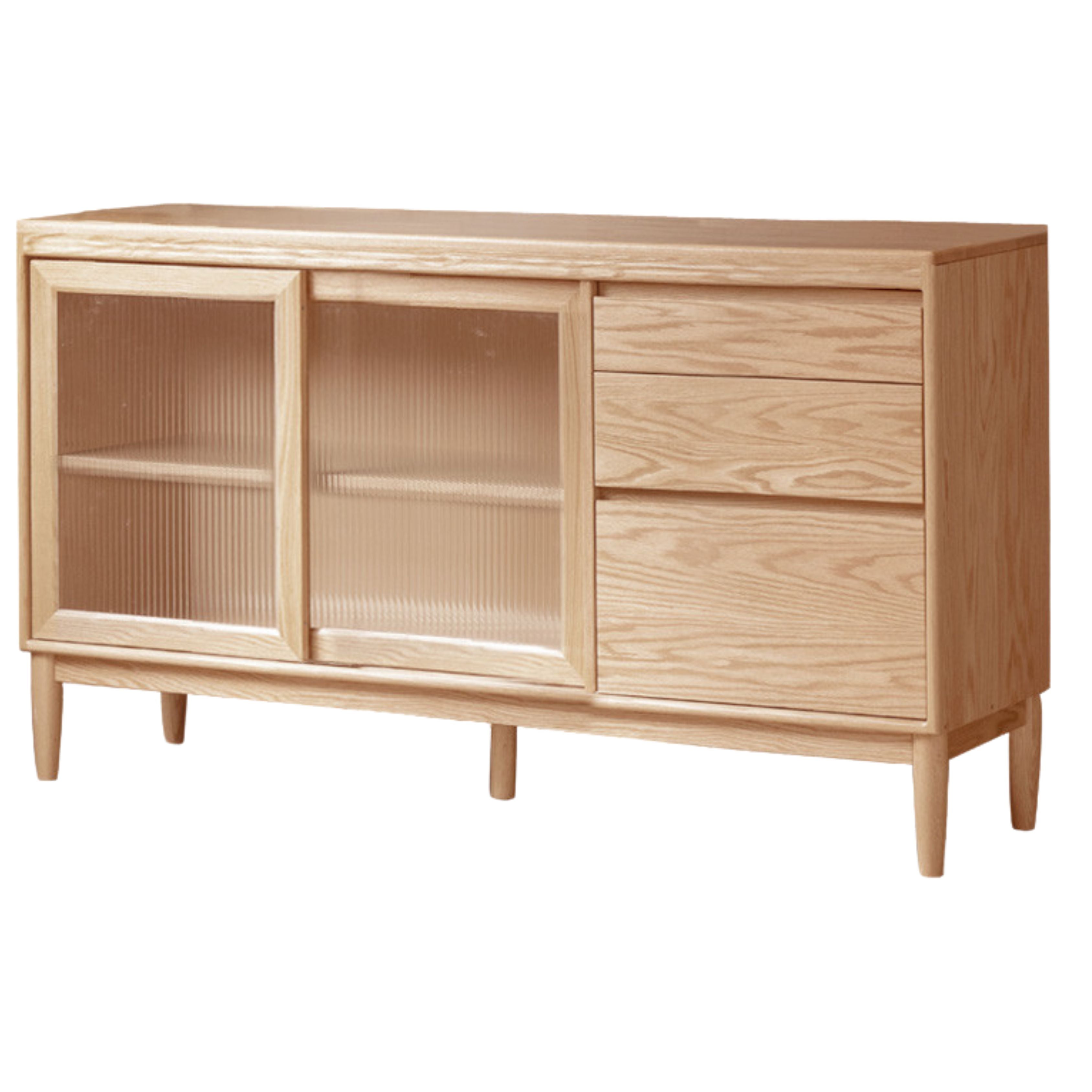 Oak, Ash Solid Wood Large Capacity Storage Sideboard