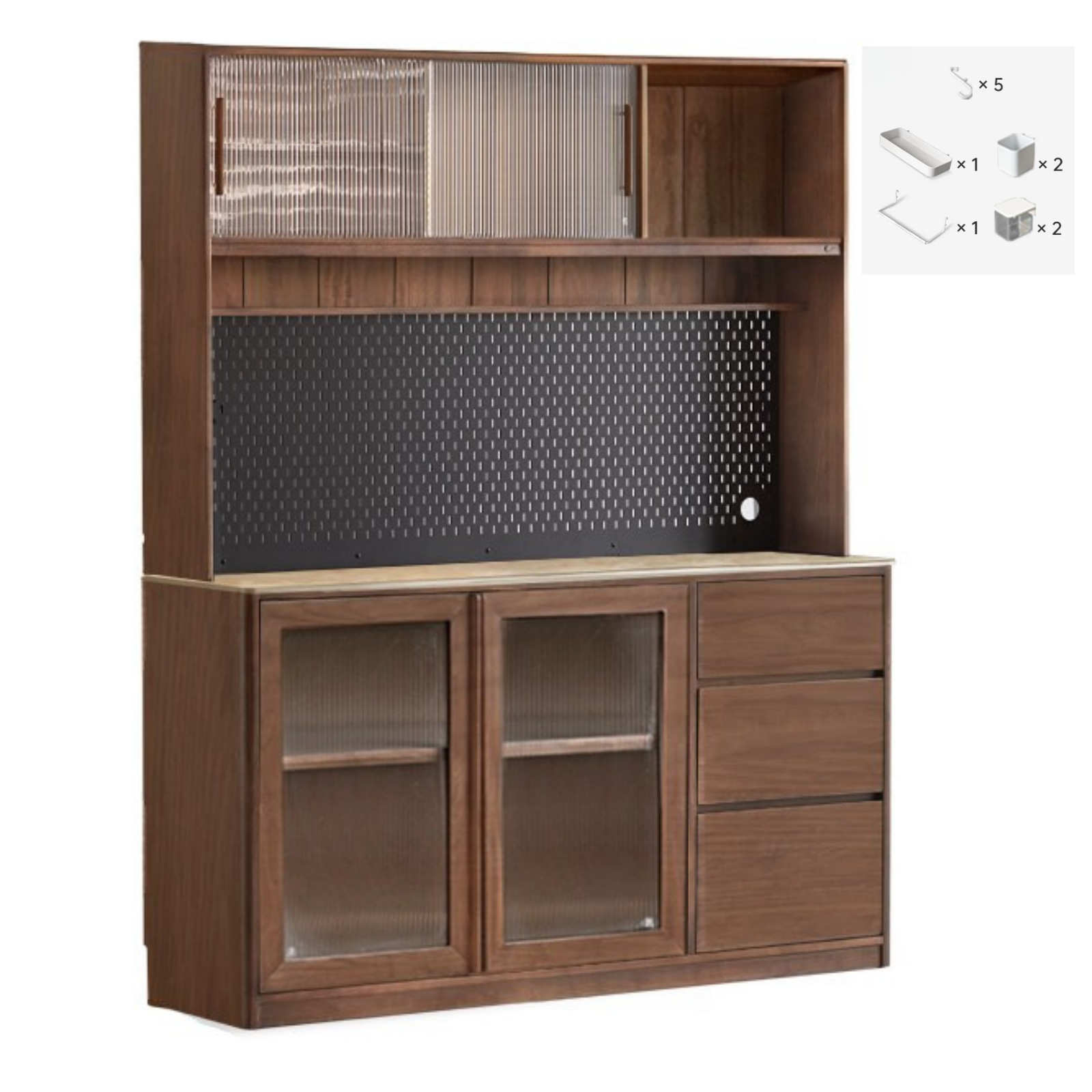 Sandalwood, Ash, White Ash Solid Wood Rock Board Modern Sideboard