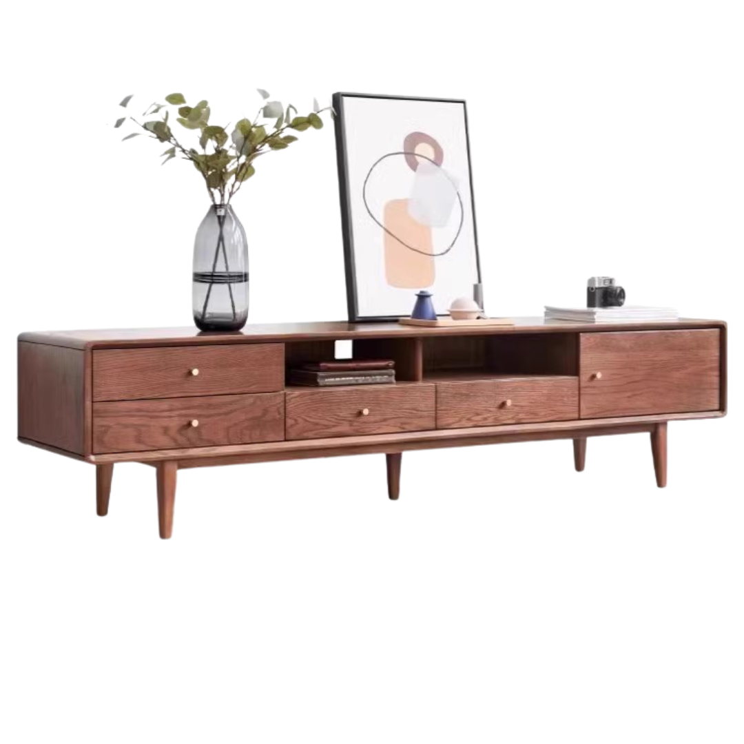 Oak Solid Wood Nordic Modern TV Stand