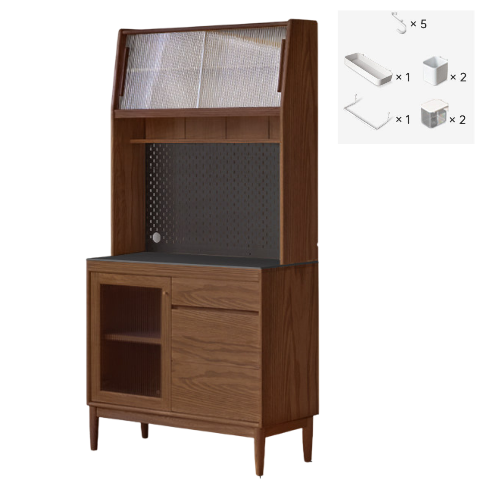 Black Walnut, Oak, Sandalwood, Ash, White Ash Solid Wood Rock Board Sideboard