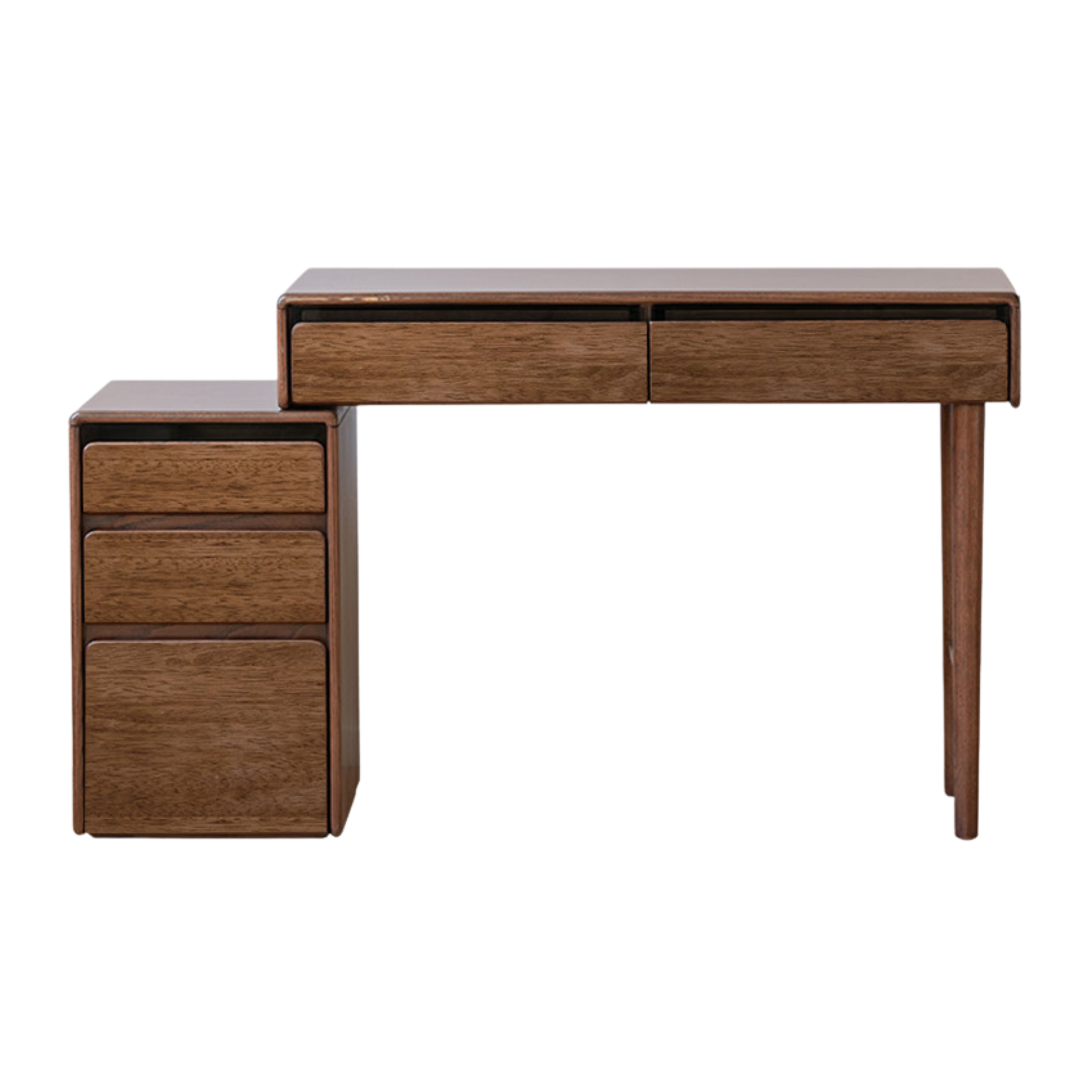 Black Walnut, Oak, Sandalwood Solid Wood Retractable Dressing Table