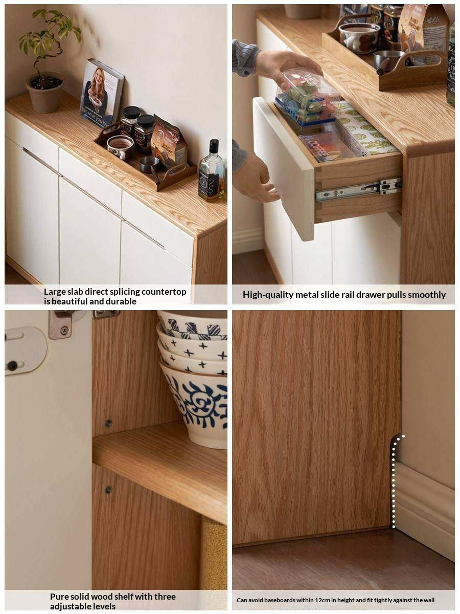 Oak Solid Wood Ultra-thin Sideboard