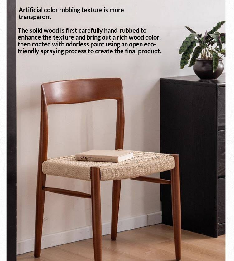 Set 4 pcs Ash, Beech, Cherry Solid Wood Dining Rope Chair