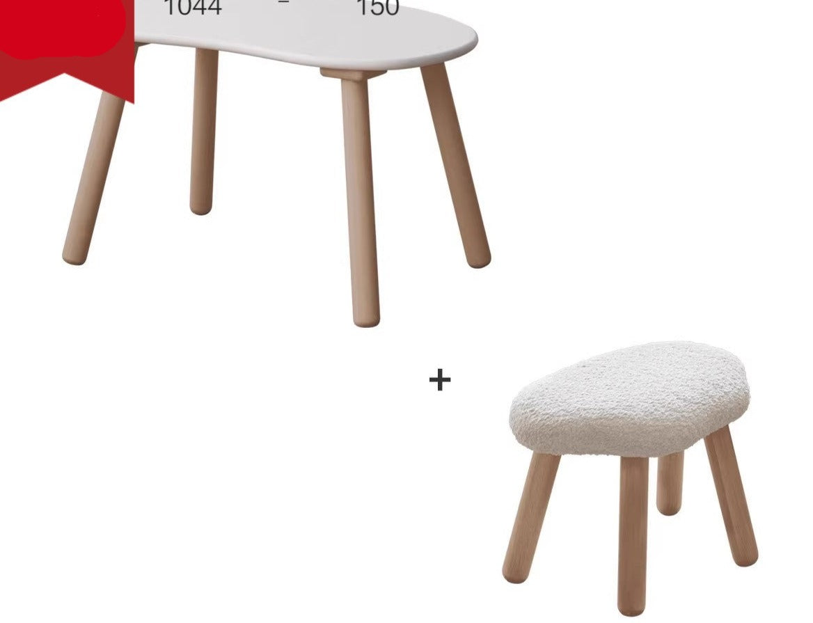 Birch Solid Wood Handmade Children's Study Peanut Table