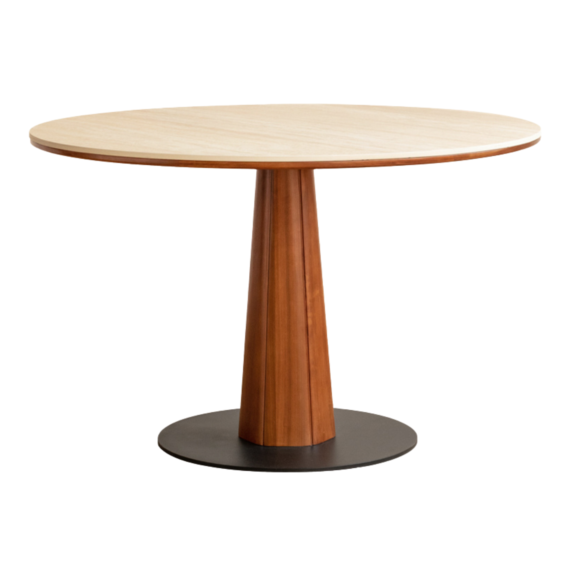 Poplar Solid Wood Medieval Style Rock Dining Table