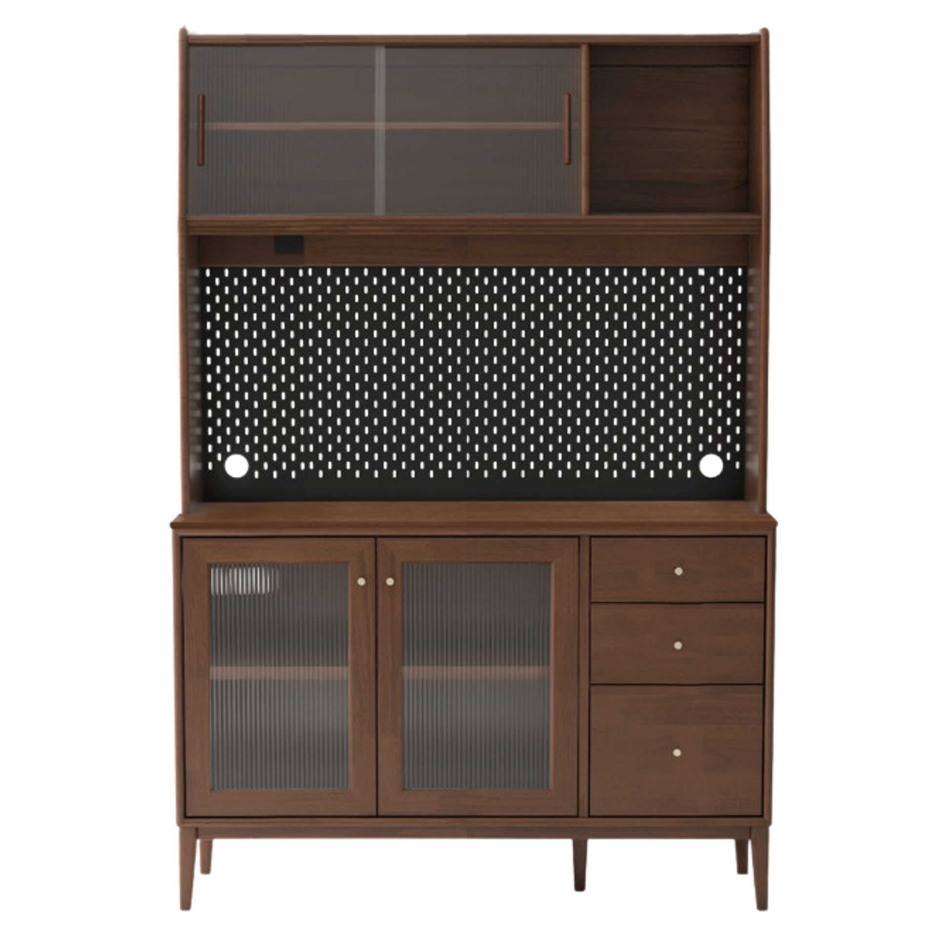Oak Solid Wood, Solid Rubberwood Modern Dining Sideboard