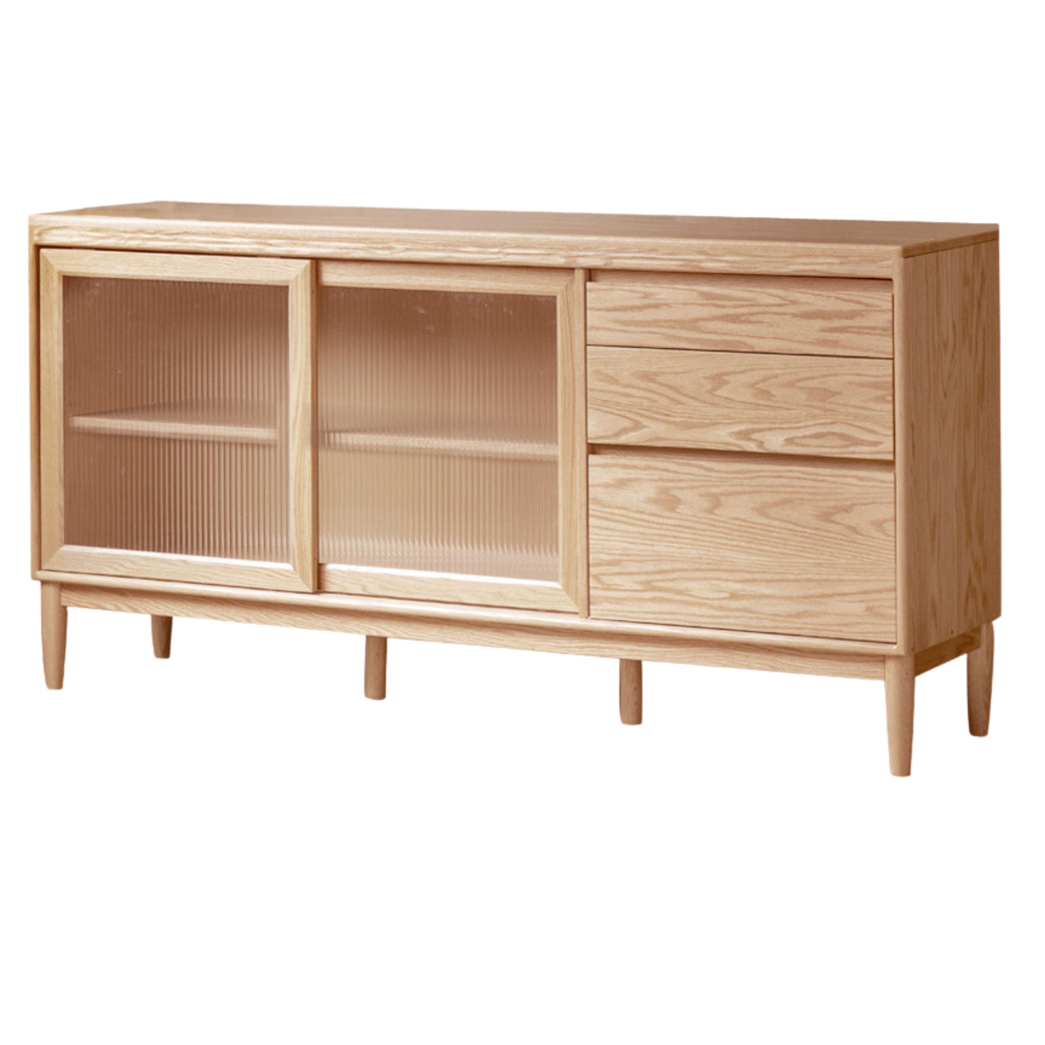 Oak, Ash Solid Wood Large Capacity Storage Sideboard