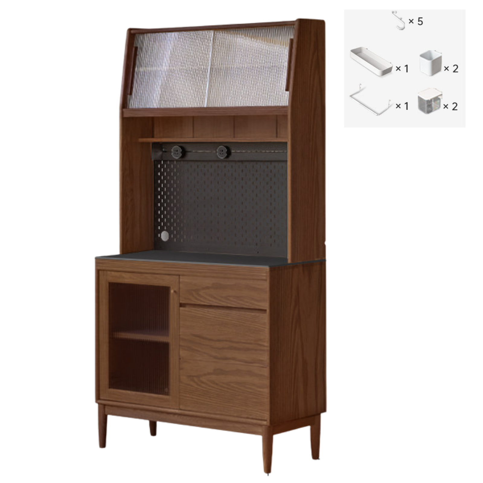 Black Walnut, Oak, Sandalwood, Ash, White Ash Solid Wood Rock Board Sideboard