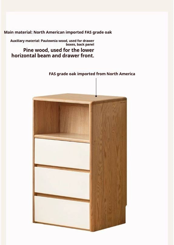 Oak Solid Wood Floor Side Cabinet