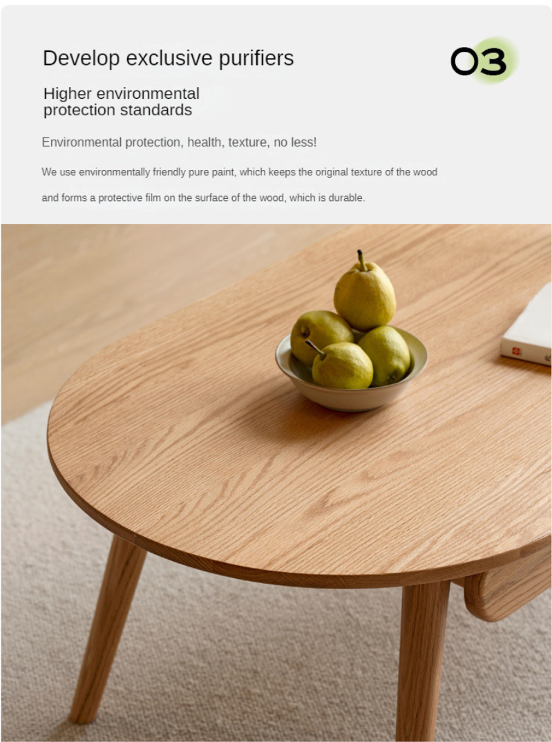 Oak Solid Wood Luxury Coffee Table, Tea Table