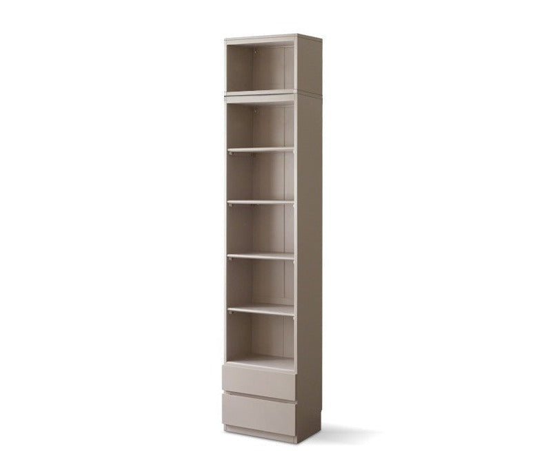 Poplar Solid Wood Combination Bookcase, Glass Door Cabinet