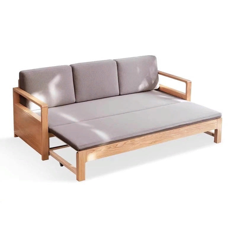 Oak, Ash Solid Woof Folding Storage Sofa Bed.