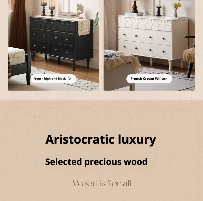 Black Walnut, Solid Rubberwood Chest of Drawers.