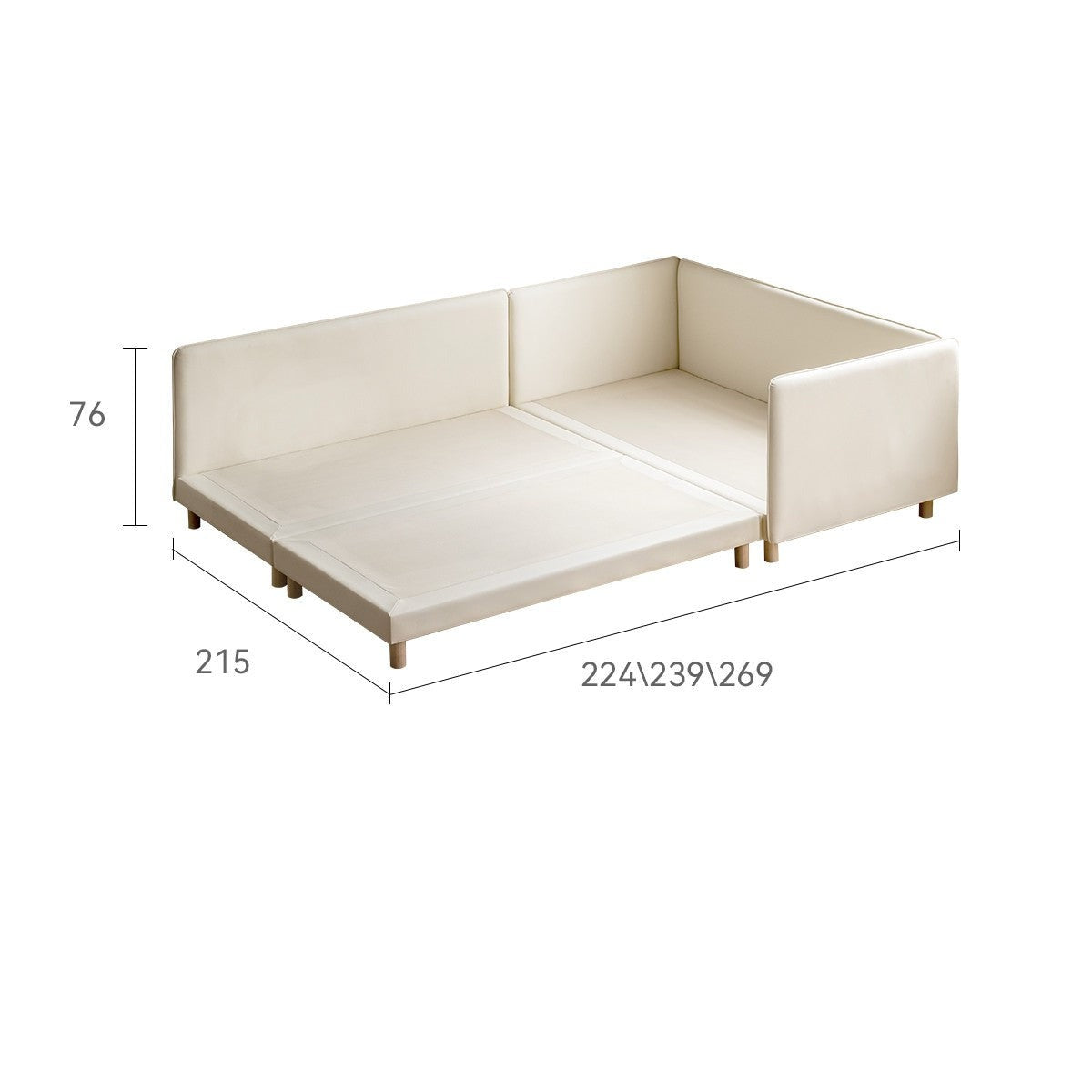 Floor Bed for toddler, kids Montessori beds,Children's bed/adult bed organic leather"