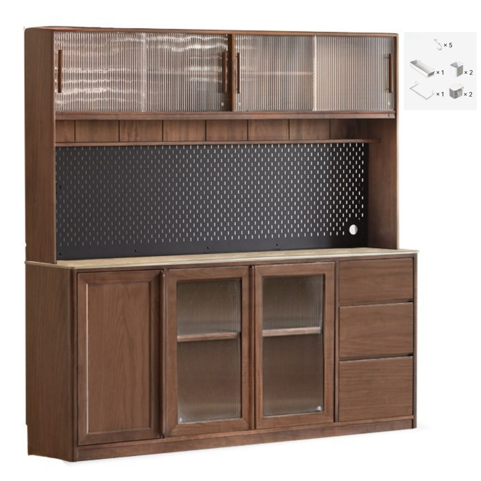 Sandalwood, Ash, White Ash Solid Wood Rock Board Modern Sideboard