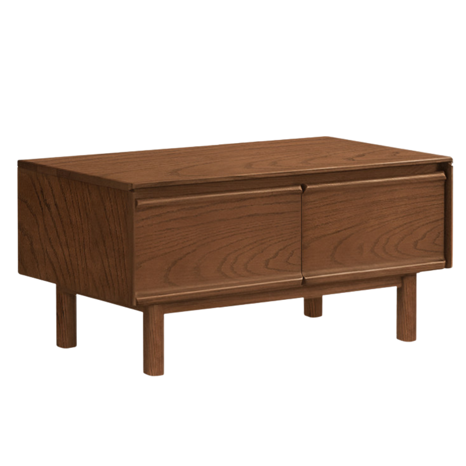 Black Walnut, Ash, Oak Solid Wood, Solid Longan Hardwood Modern Coffee Table