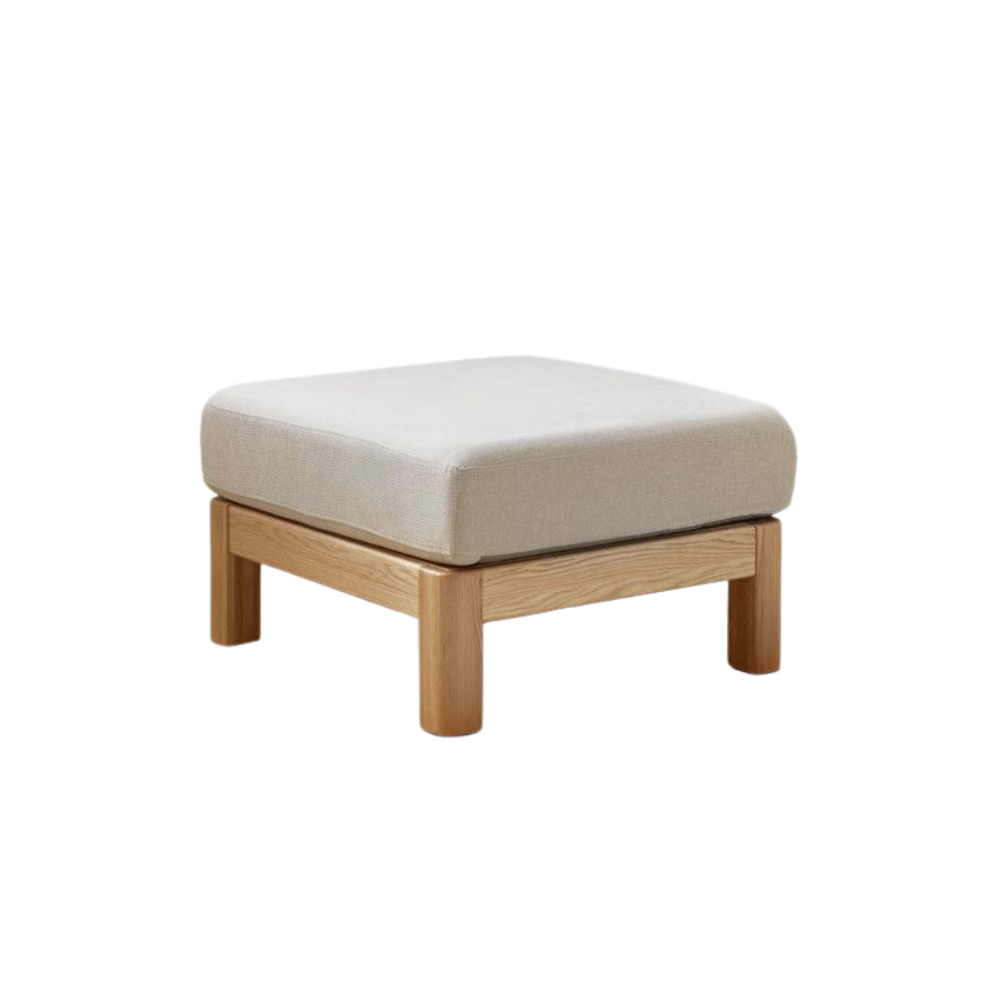 Oak, Ash, Poplar, Black Walnut Solid Wood Footstool Small Fabric Stool For Home