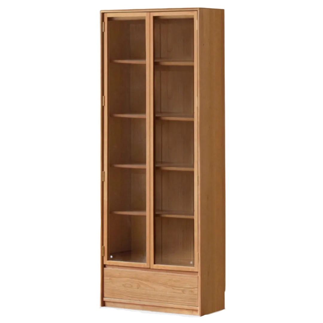 Cherry Solid Wood Bookcase Cabinet Display.