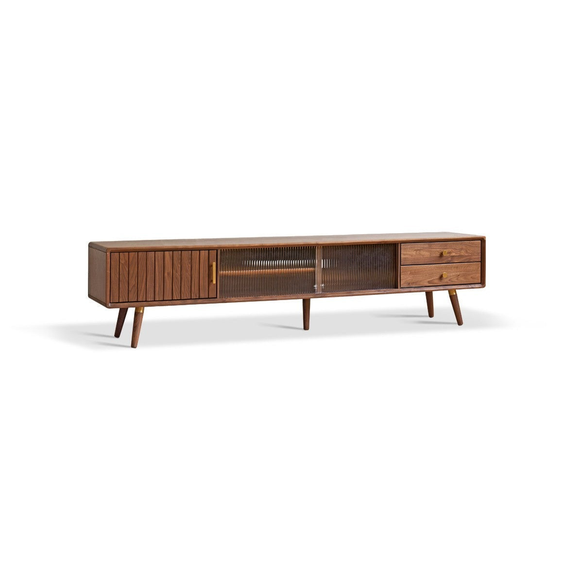 Black Walnut Solid Wood light luxury TV Cabinet"+
