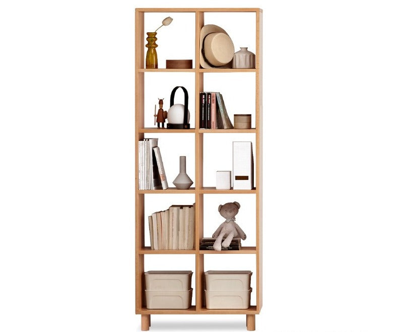 Beech, Oak Solid Wood Bookshelf Bookcase Free Combination