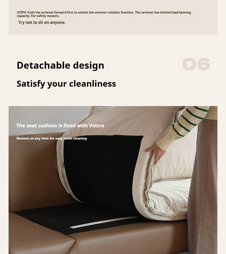 Technology Cloth folding Down Sofa,