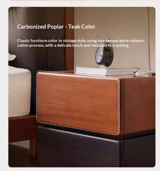 Ash, Poplar Solid Wood Nightstand