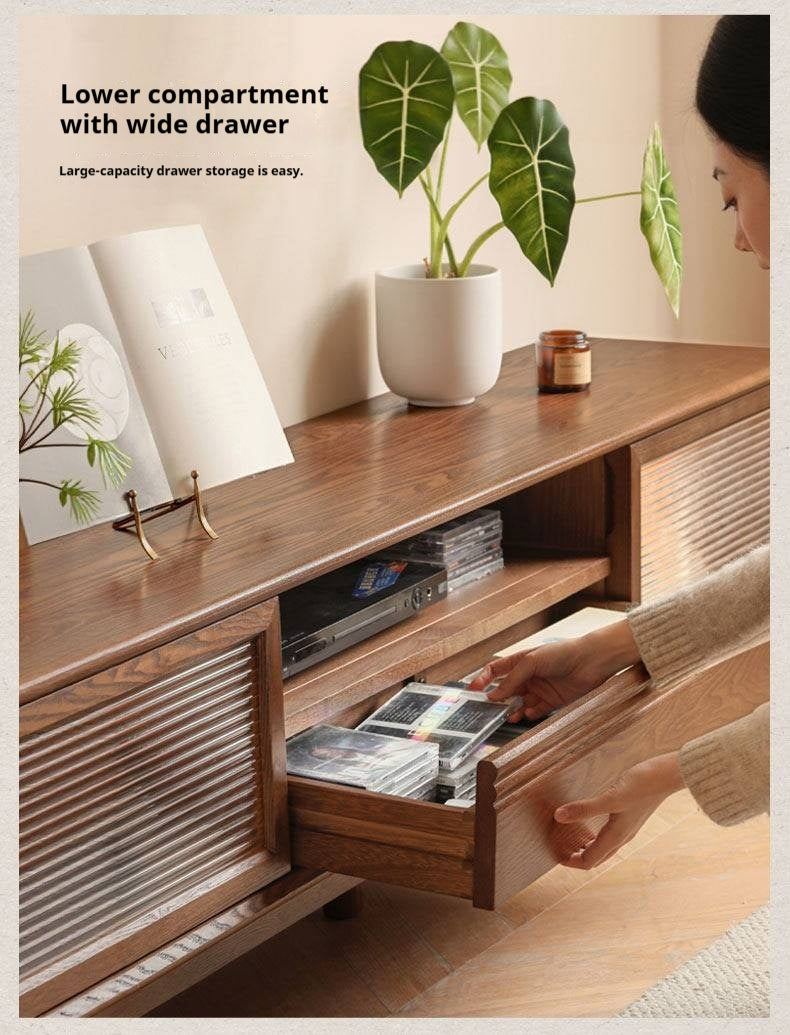 Ash Solid Wood Modern Minimalist TV Stand