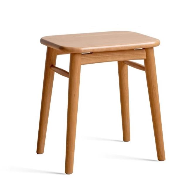 Black Walnut, Cherry, Oak, Sandalwood, Solid RubberWood Modern Light Luxury Makeup Stool