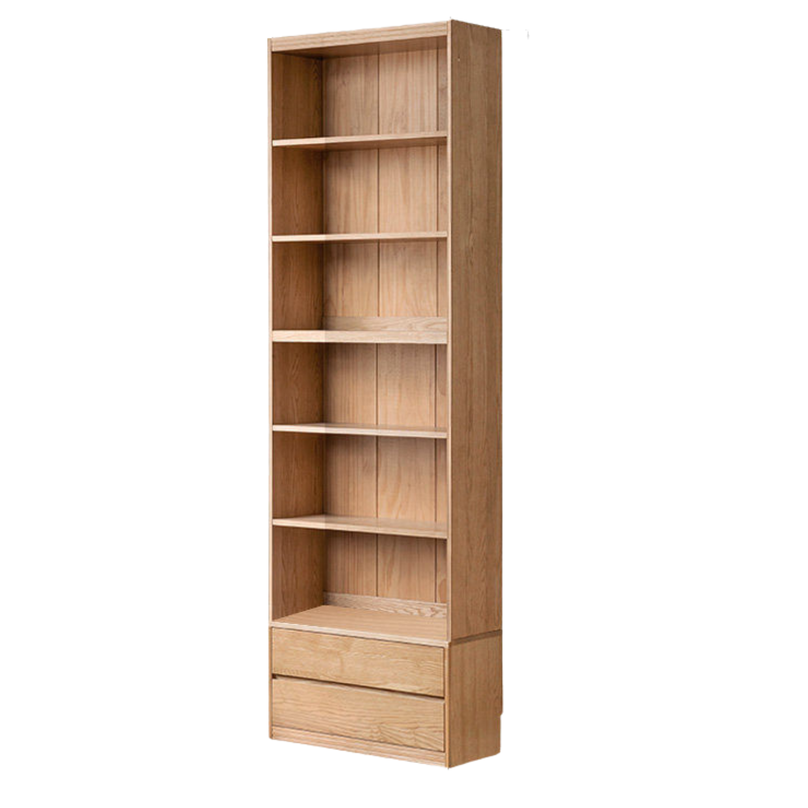 Ash, Oak Solid Wood Modern Combination Bookcase Integrated Card Seat