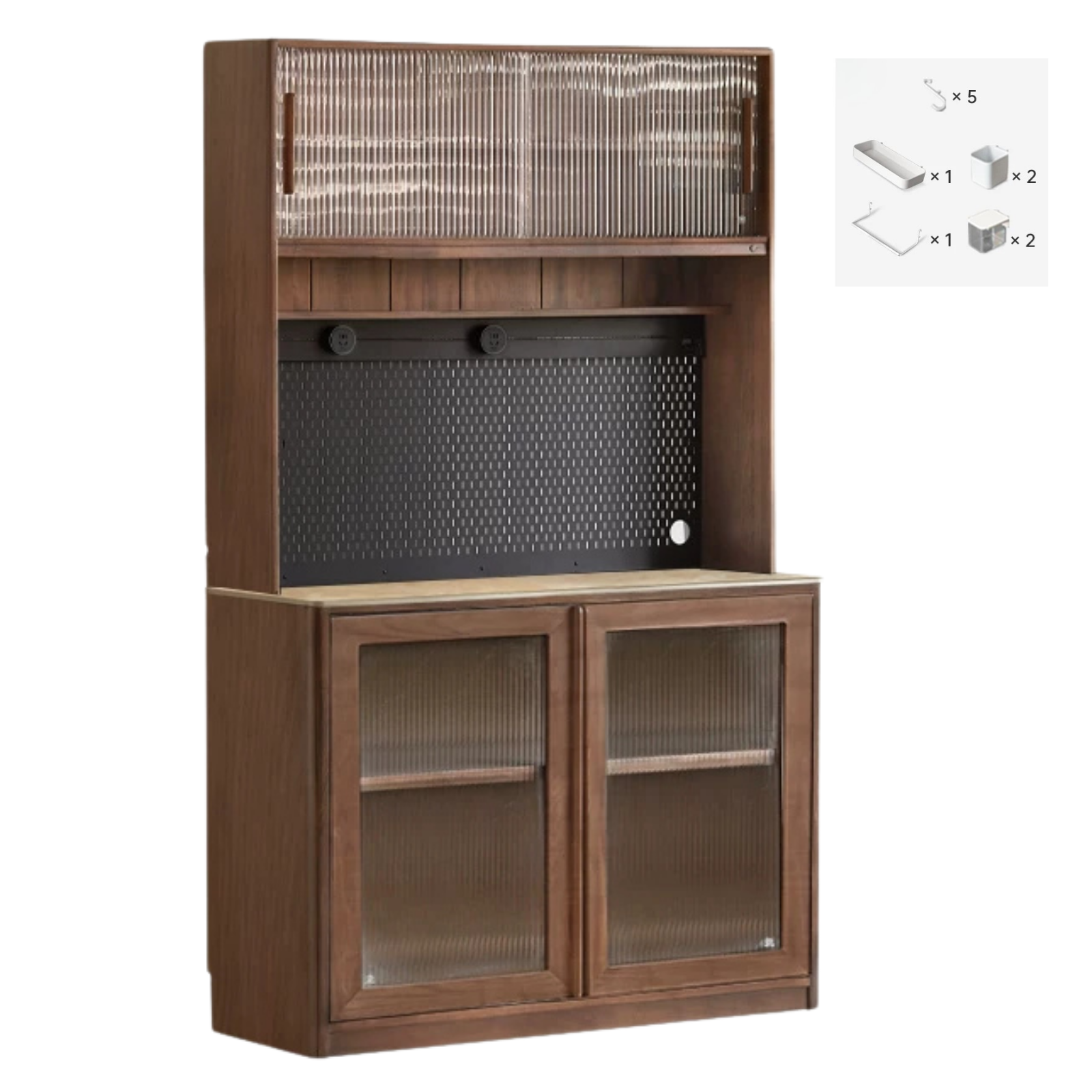 Sandalwood, Ash, White Ash Solid Wood Rock Board Modern Sideboard