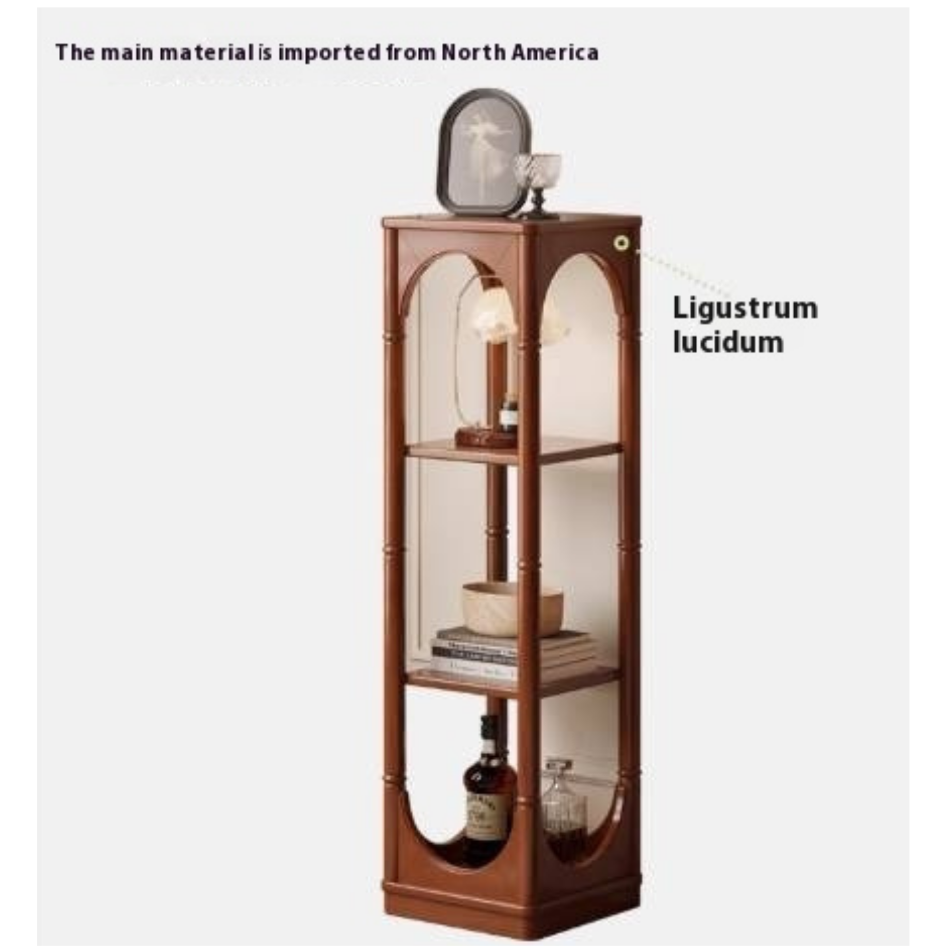 Poplar Solid Wood French Medieval Style Storage Rack.