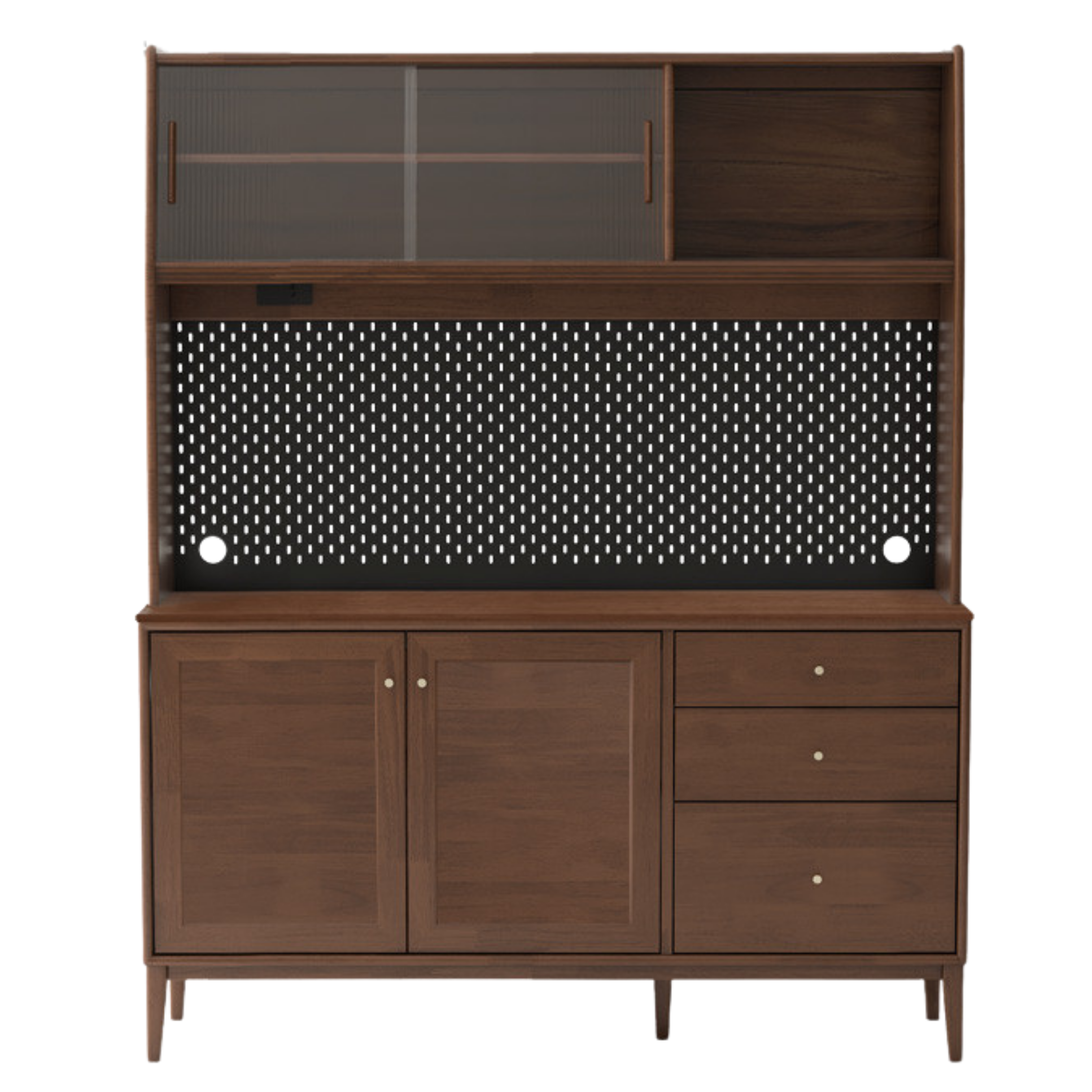 Oak Solid Wood, Solid Rubberwood Modern Dining Sideboard