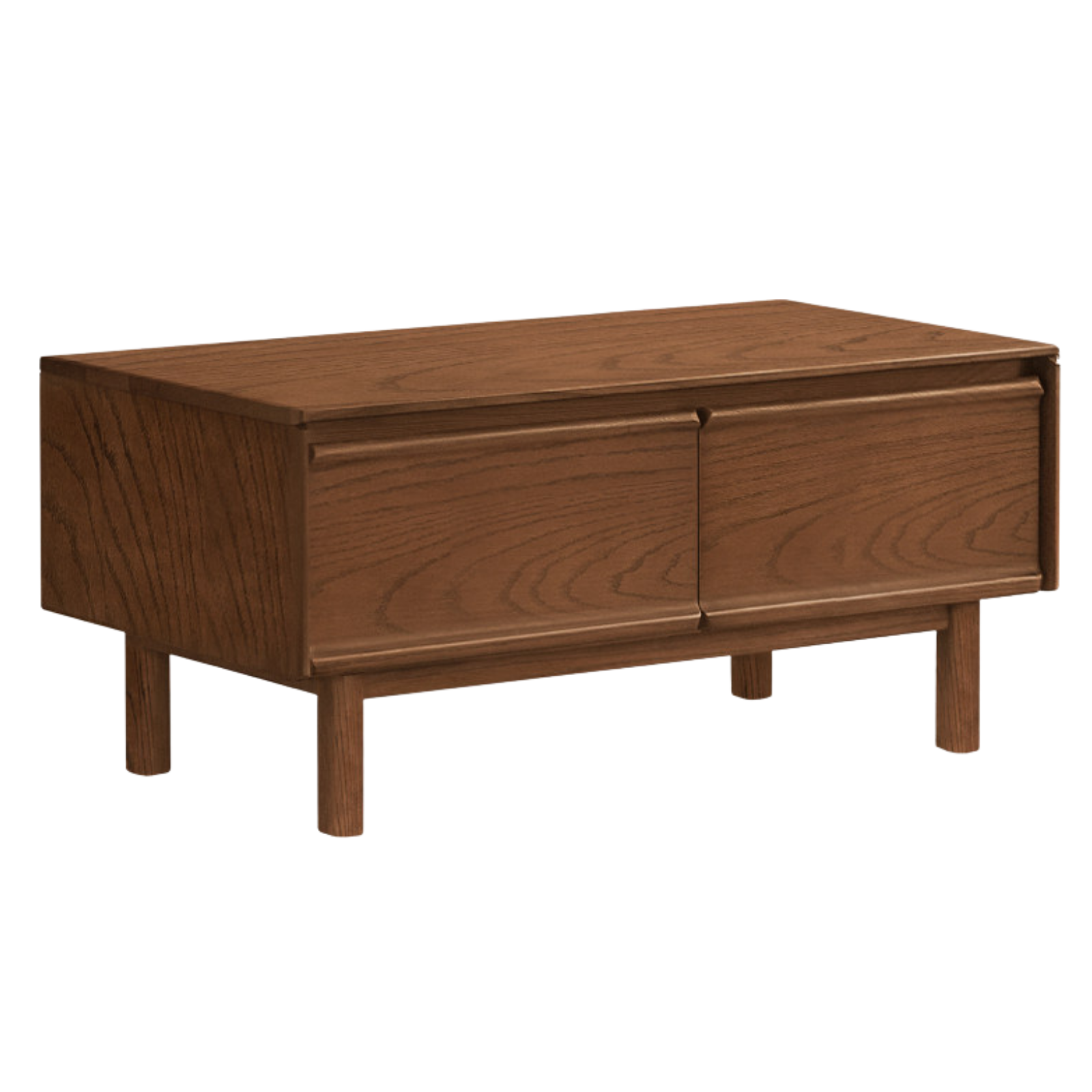 Black Walnut, Ash, Oak Solid Wood, Solid Longan Hardwood Modern Coffee Table