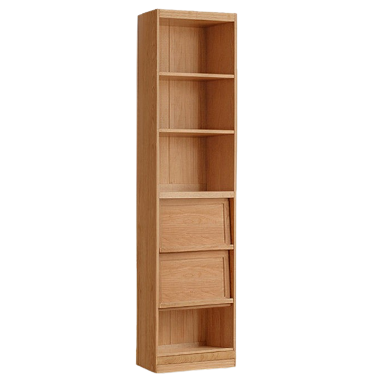 Cherry Solid Wood Bookcase Combination Glass Cabinet